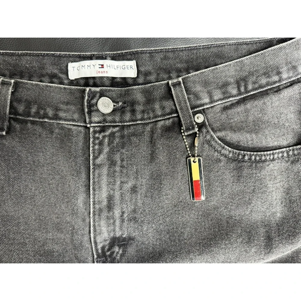 Tommy Hilfiger Vintage 90s Black Jeans Baggy Streetwear High Rise 34x29.5 Unisex